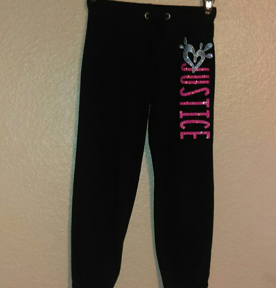 Justice black sweatpants